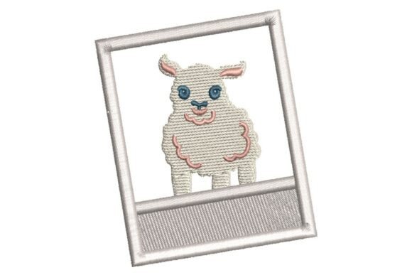 Cute Baby Lamb in Photo Frame Embroidery Design Review