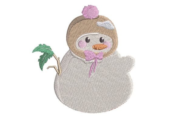 Cute Snowman with Pink Hat Embroidery Review