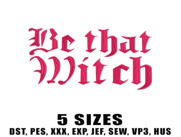 Review: Be That Witch Embroidery Design for Holiday Shops