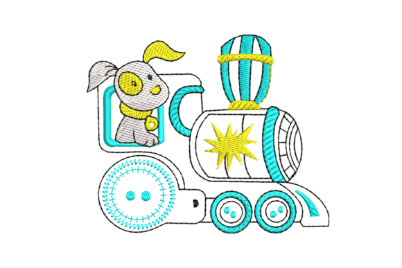 Review: Cute Train with Puppy Embroidery Design