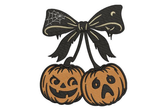 Review: Halloween Pumpkins with Bow Embroidery