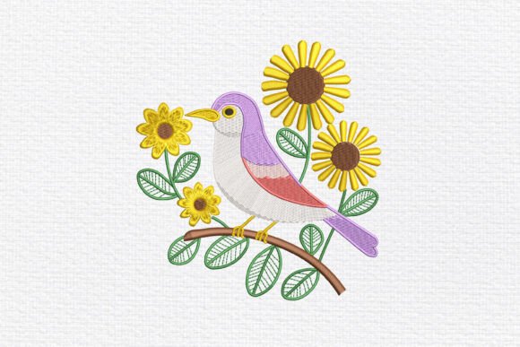 Review: Pastel Bird Sunflowers Embroidery for Gifts