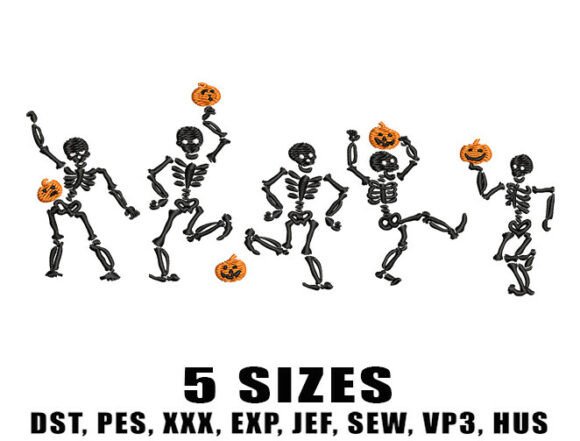 Review: Skeleton Funny Dance Embroidery Design for Merch