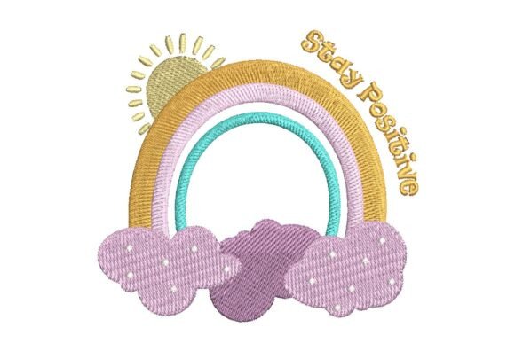 Review: Stay Positive Rainbow Embroidery Design