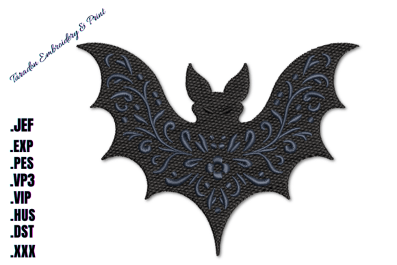 Review: Swirl Winged Bat Machine Embroidery Design