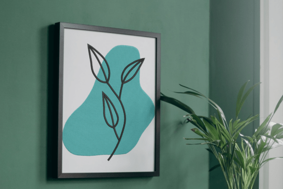Reviewing the Abstract Leaf Embroidery Design