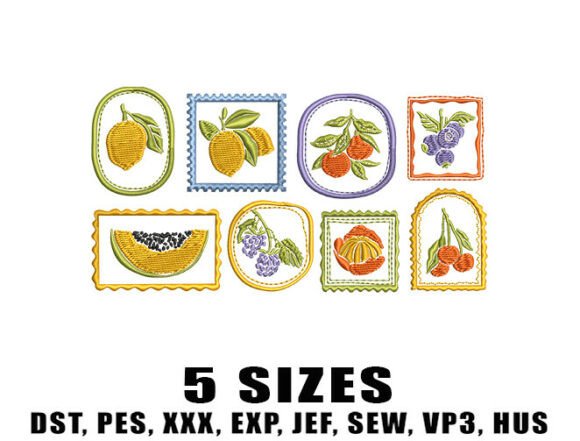 Vintage Fruits Collage Embroidery Design Review